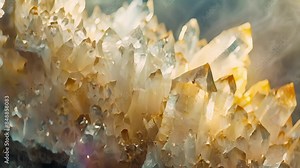 As if captured under a microscope the intricate details of this smooth quartz reveal an endless variety of shapes sizes and patterns each unique and mesmerizing.