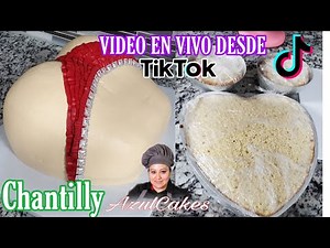PASTEL POMPIS 3D EN CHANTILLY / AzulCakes / video en vivo desde TikTok / reality pastelero