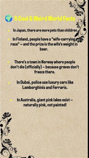 🌎 5 cool facts in world #trending #shortsfeed #viral #phonk #facts #trendingshorts