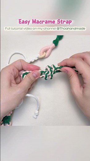 Easy Macrame Bag Strap Tutorial #shorts #macramestrap #bagstrap #handmade #macrametutorial #catpaw