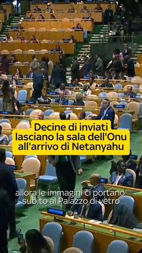 Netanyahu entra all'Assemblea Generale Onu, delegazioni abbandonano la sala