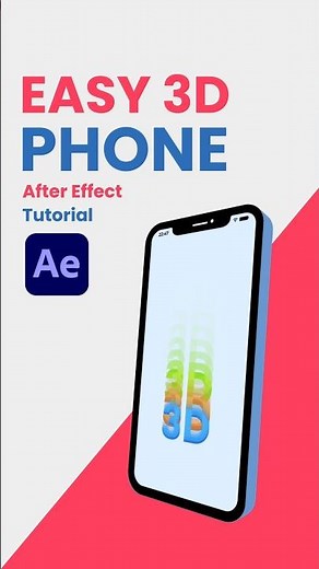 Simple 3D Phone Animation In After Effects | No plugins | Tutorial