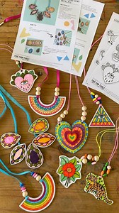 We love crafting a little gift for friends… You can download the templates and instructions to make all these fun necklaces from my website MINIMADTHINGS.COM | Mini Mad Things