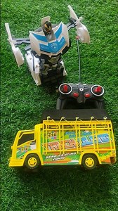 Unboxing and Testing RC Police Car Transformers Robot Toys and Truk Oleng Toys