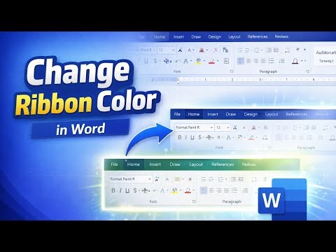 How to Change Ribbon Color in Microsoft Word | Customize Word Theme