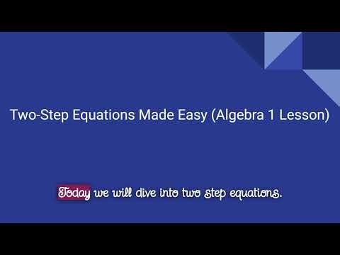 Solve Any Two-Step Equation in Minutes (Algebra 1)