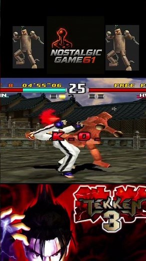 MokuJin Vs Hwoarang Tekken 3 PS1 #nostalgia #nostalgiaplaystation #tekken #retrogaming #ps1