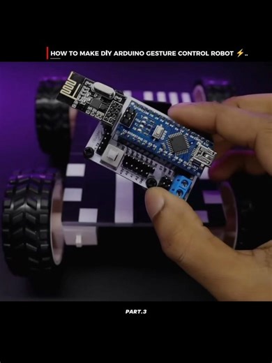 How to Make a DIY Gesture Control Robot using Arduino! 🤖⚡#HandGestureRobot