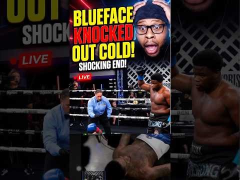 Blueface Sent Flying Out of the Ring 😴💥🥊 Wild Boxing KO😱!! #explore #trending #blueface #boxing #fyp