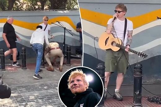 Ed Sheeran’s busking performance shut down by Indian police