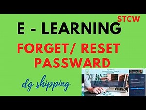 E- LEARNING RESET PASSWARD || STCW FORGET PASSWARD || HOW TO CHANGE PASSWARD E - LEARNING STCW