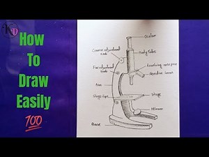 How to draw microscope compound in easy way - step by step
