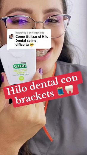 Respuesta a @️ así en todos los dientes para retirar residuos que inflaman la encía #dentista #brackets #ortodoncia