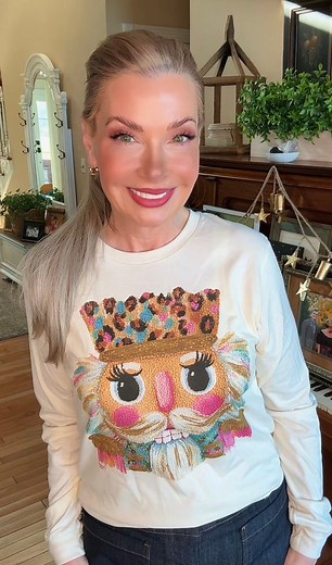 32K views · 781 reactions | This long sleeve T is cute! Here ya go ➡️. https://shopsassyfrass.com/products/leopard-nutcracker-long-sleeve-tee | Mrs Kari Clark | Facebook