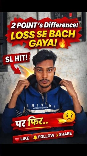 2 Points Difference! SL Almost Hit 🔥 | Trading Psychology | Hindi Shorts