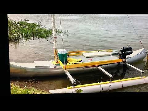 DYI Sailing proa from a 17' Grumman canoe.
