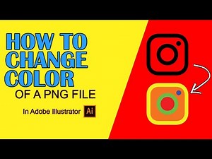 How to Change Image Color in Illustrator II Adobe Illustrator Change Colour of PNG File