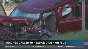 Aero Med helicopter responds to serious crash on M-21