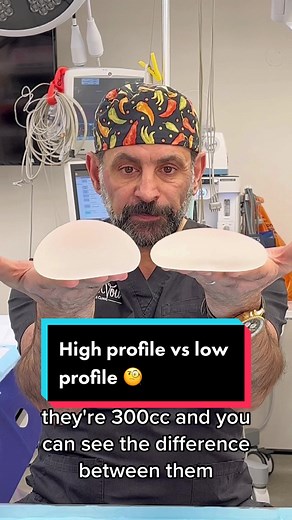 High Profile vs Lower Profile Breast Implants: What’s the Difference? 🙈 The high profile implant is narrower and projects more, while the lower profile is wider and flatter. It all comes down to your breast shape, size, and ribcage - let’s talk about what implant suits you best! 👇🏼 #foryou #foryoupage #education #bellavou #fyp #plasticsurgery #cosmeticsurgery #breastimplant #breataugmentation