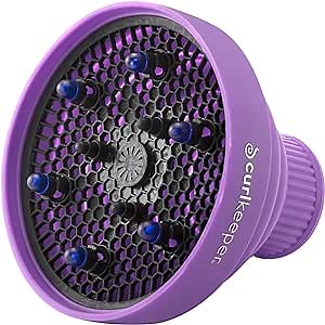Curl Keeper Diffuser Hair Dryer for Curly Hair - Pop Up Silicone Hair Diffuser Attachment for Blow Dryers - Travel-Friendly & Universal Adjustable Hairdryer Attachment for Frizz-Free Curls
