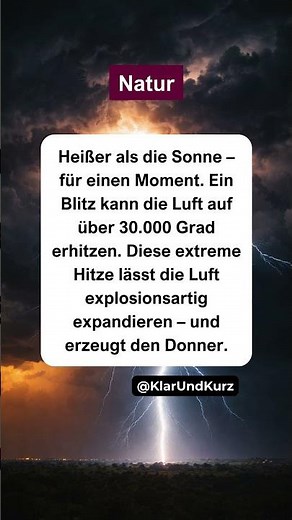 Warum Donner so laut ist. #natur