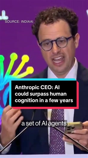 #Anthropic CEO Dario Amodei says #AI models could surpass human capabilities within just a few years, adding that #India has a “central role” in tackling the #technology’s opportunities and risks.