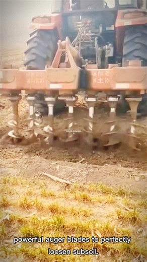 tractor deep ripping with auger blades | soil preparation #tractor #farming #shorts