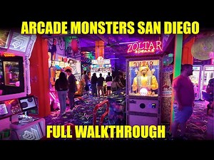 Arcade Monsters San Diego - Walking Tour - Full Walkthrough - 4K