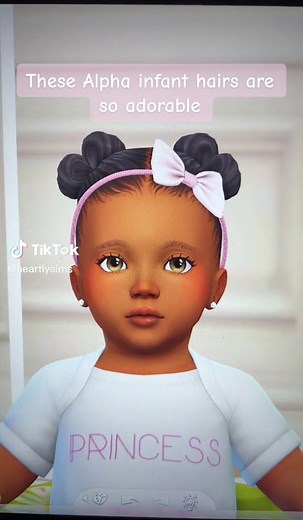 Adorable Alpha Infant Hairs for Sims 4
