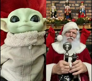#duet with @thecameosanta #babyyoda #christmas #grogu #thechild #foryoupage