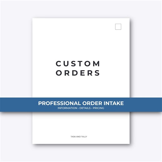 Custom Order Form Template | Printable PDF - Etsy