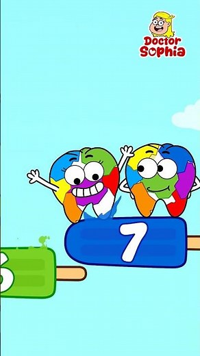 Learn To Count 1-7 with Funny Teeth | Count and Sing | Fun Numbers Song | Kids Songs #shorts