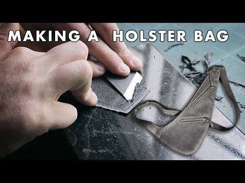 DIY : Making a Holster Bag with lining - Leather craft tutorial
