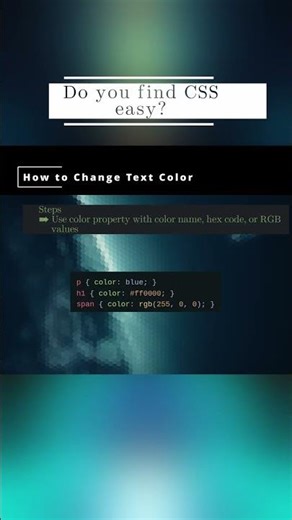 🎨 CSS 🎨 How to Change Text Color 🎨 #shorts #KGRDevShorts #HowToCss