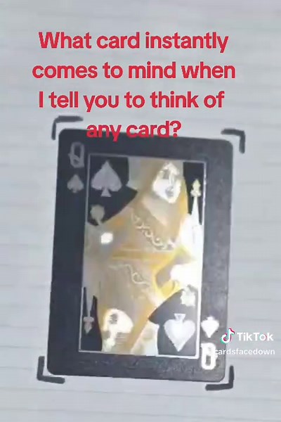 Think of a card. Any card. Do you think it was random or do you think it says something about you? #psychology #playingcards