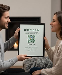 Impression de carte avec code QR de lieu personnalisé - Anniversaire - Cadeau de la Saint-Valentin (téléchargement numérique) - Etsy France