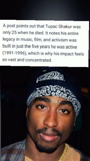 A Reminder: Tupac’s Entire Legacy Was Built in Just Five Years#Tupac#Legacy #HipHop #Activist#Rapper