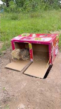 Innovative Unique Quail Trap Using Cardboard Box #shorts