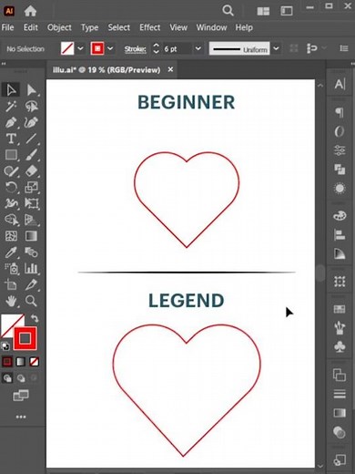 How to Create a Heart Shape in Adobe Illustrator Illustrator Quick Tip Tutorial #shorts