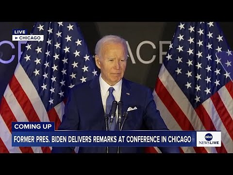 LIVE: Former Pres. Biden delivers keynote address at bipartisan conference in Chicago