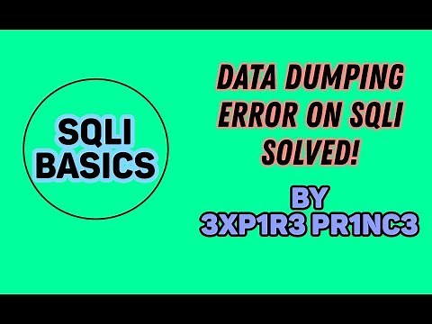 [TuT] Data dumping error on sqli solved!
