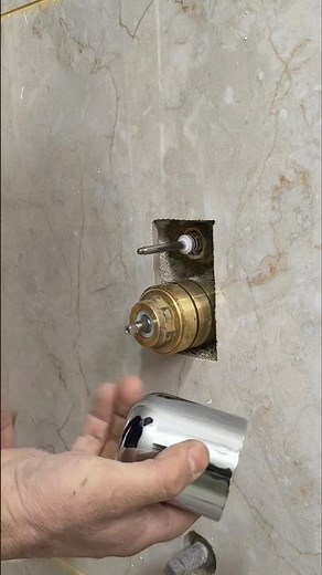 Installing shower mixer control lever! 🚿💧🌊