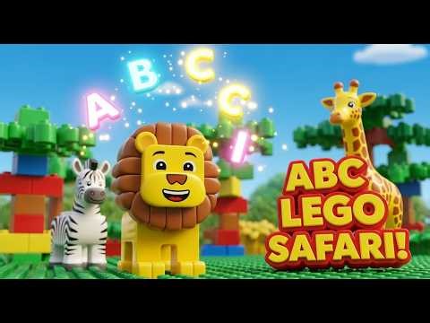 ABC LEGO Safari Animals Song 🟨🦁 | Alphabet Learning for Kids