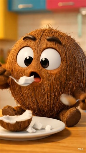 नारियल 😀 #3danimation #funnycartoon #talkingfruits #youtubeshorts #ytshorts #ai #aishorts