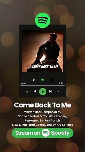 Come Back To Me | Jan Francis