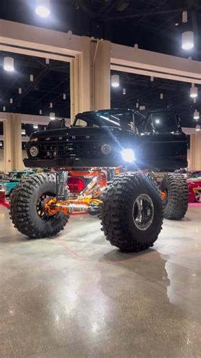 SICK Cars and Trucks on Instagram: "1965 Ford F-250 with four wheel steering, LOTS of audio and powered by a 630 horsepower 460 big block at @scrapinthecoastshow #sickcarsandtrucks #liftedtrucks #sicktrucks"