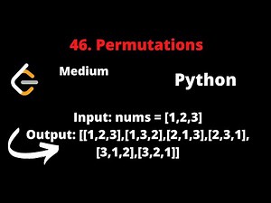 LEETCODE 46 PERMUTATIONS PYTHON | Backtracking