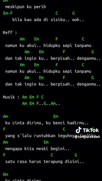 Kunci Gitar Mudah Kucinta Dirimu Kubenci Hadirmu