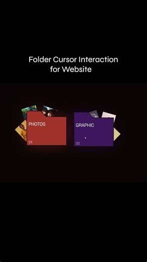 Folder Cursor Interaction for Website #figmaprototype #figma#figmaanimation