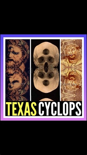 Forbidden truth on Instagram: "🔴 In 1999, paleontologists reportedly uncovered the remains of a Cyclops in Texas. The skeleton suggested a giant 2.5–3 meters tall, weighing up to 300 kg, with an unusually dense skull. The remains were dated to about 10,000 years old. 🔺 Then, in 2012, a skull with three eye sockets was reportedly found in Bulgaria’s Rhodope Mountains—matching ancient Cyclops depictions. Official science labeled it a hoax, the evidence was removed, and only photographs remained.